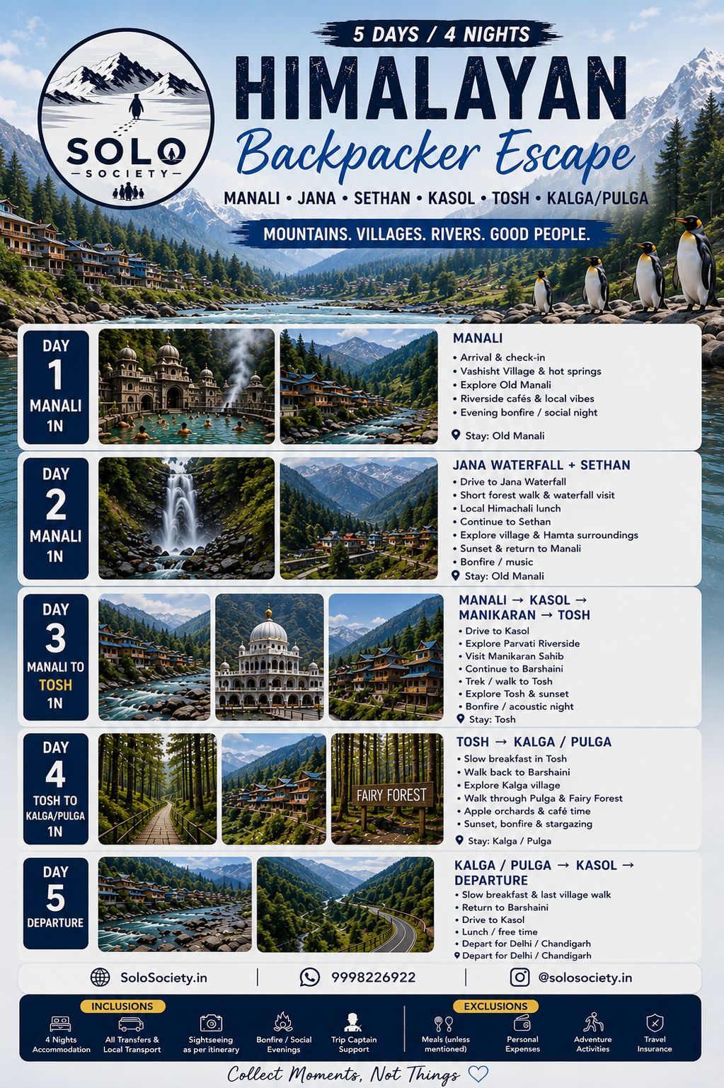 Himalayan Backpacker Escape package itinerary
